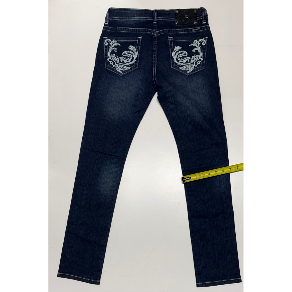 Miss Me Skinny Jeans Stonewood Embroidered JP4788SKL Dark Wash Womens 29